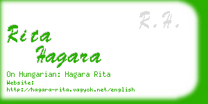 rita hagara business card